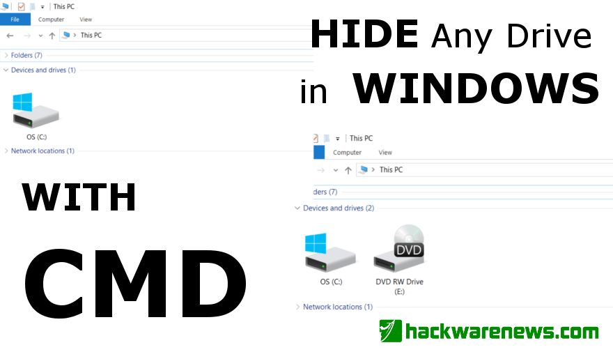 Hide Any Drive in Windows Using Command Prompt